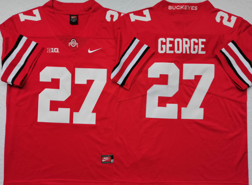 Men's Ohio State Buckeyes Eddie George #27 Scarlet Jersey